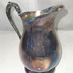 Vintage F B Rogers Silver Co Silverplate Footed Water Pitcher