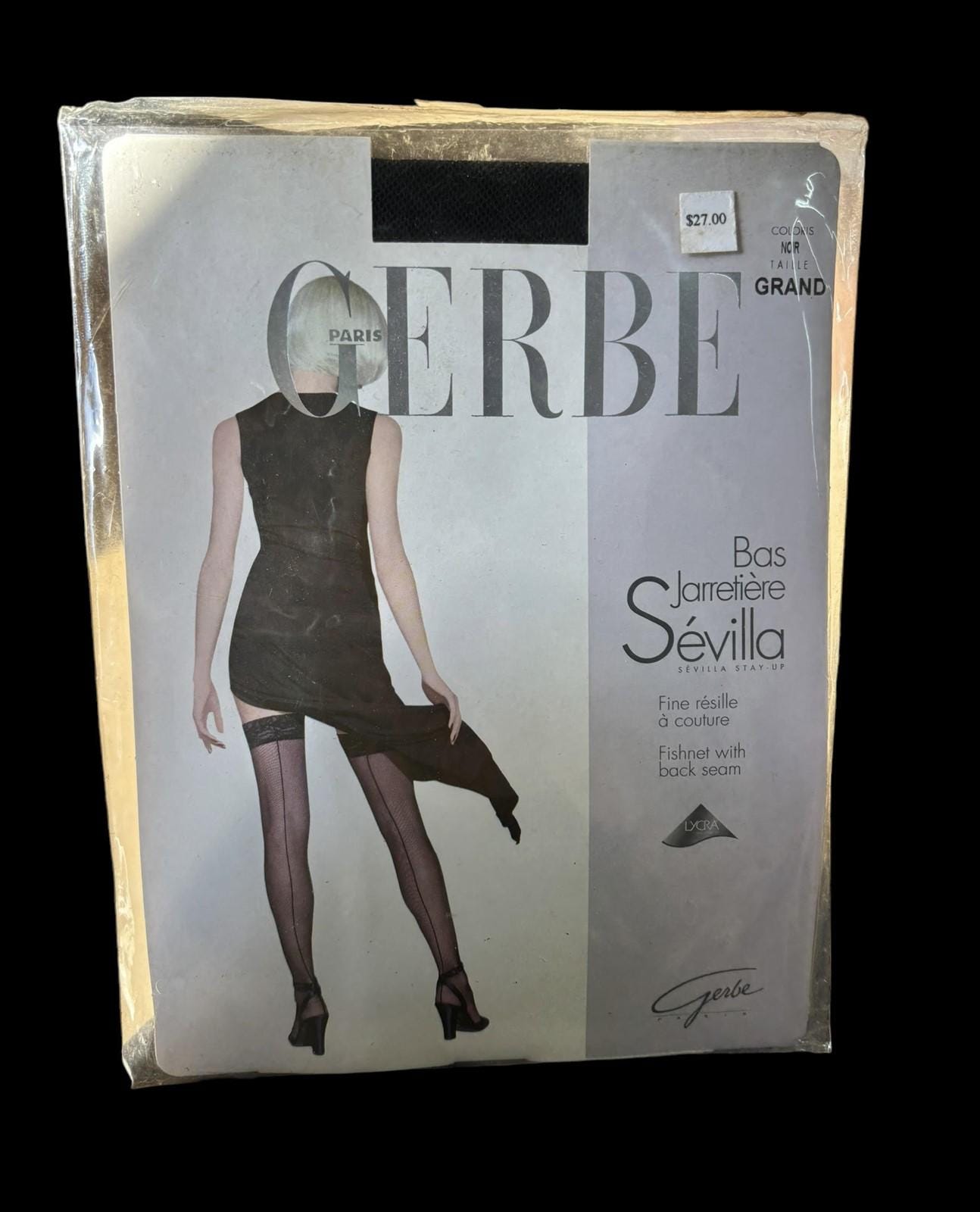 Bas Jarretière Gerbe Résille Noir - Taille 1 (8½), Dernière Collection, Neuf Avec étiquettes