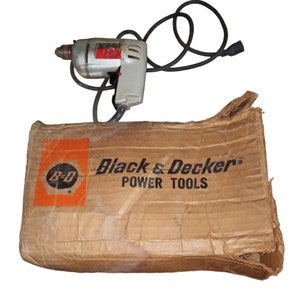 Black & Decker Drill Vintage Collectible Power Tool Workshop Garage Construction