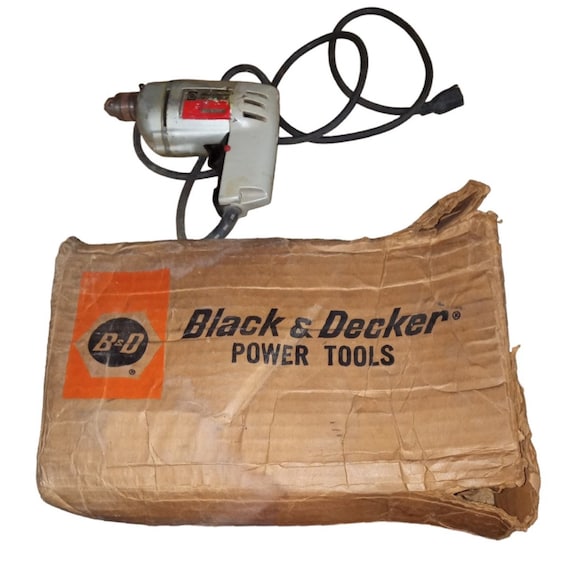 Lot De 3 Perceuses Vintage Black & Decker Orange - En L'état, Pour Pièces