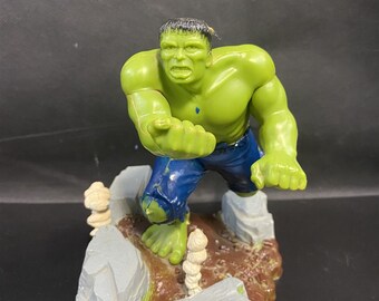 1974 Aurora Incredible Hulk Built up and Painted Comic Scene Model