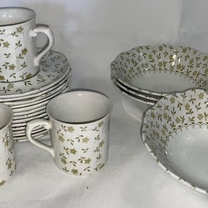 MCM Forget Me Not J & G Meakin 21 Piece Set