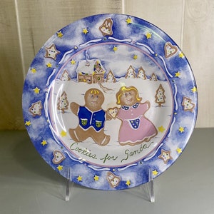 &quot;Gehärteter Kristallteller &quot;&quot;Plätzchen für den Weihnachtsmann&quot;&quot; Exklusiv für Princess House.&quot;