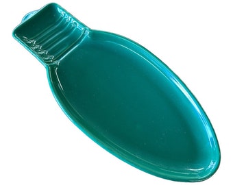 Fiesta - Jade Green Light Bulb Plate Homer Laughlin Ceramic Candy Dish Christmas