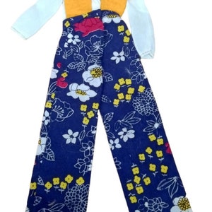 Barbie Jumpsuit With Floral Bottoms Doll Clothing Vintage Collectible Nostalgic