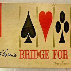 Milton Bradley Chas H Goren&#39;s Bridge for Two Board Game Complete vintage 1960