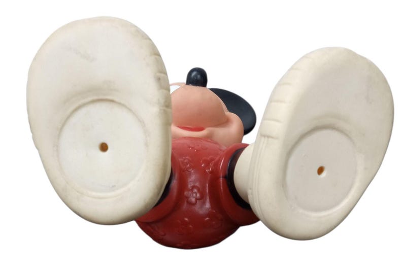 Disney Musse Pigg 8,5" leksaksfigur Vintage samlarobjekt Nostalgisk 1980-tal bild 4