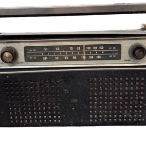 Sharp AM/FM 2 Band Transistor 10 Japan Radio Model FX-506 With Case Works