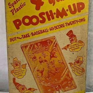 Vintage IN BOX Northwestern Products Co Four Game Poosh M Up Family Game No. 440