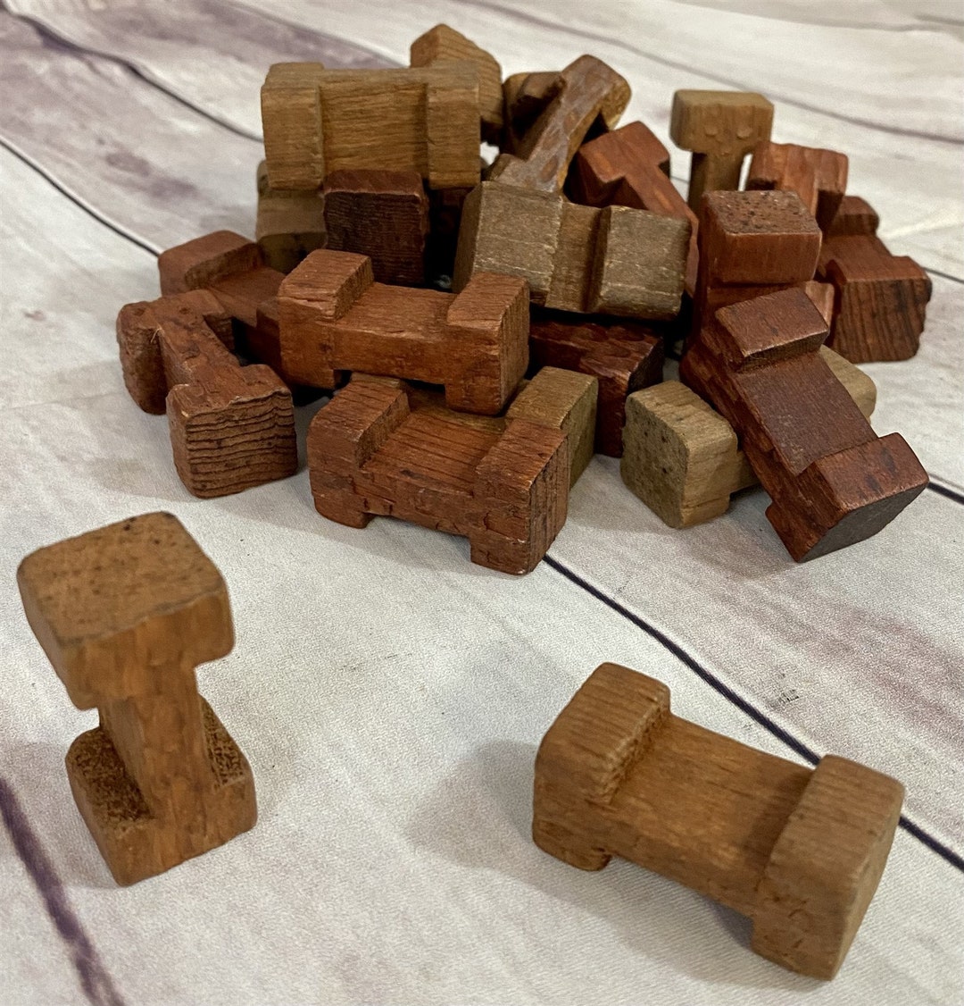 25 Vintage 1970's Wooden Lincoln Logs Small 1notch Square Etsy