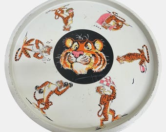 Esso Exxon Gas 1960s Tiger Vintage Metal Serving Tray