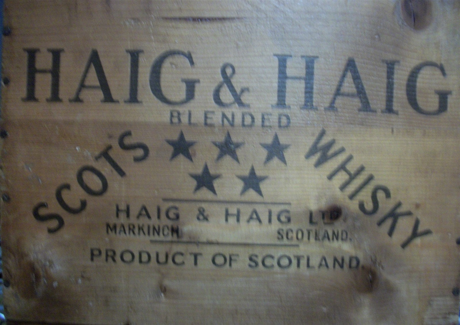Haig & Haig Scots Whiskey Wooden Crate – NORTHERN GREAT LAKES TRADING CO.
