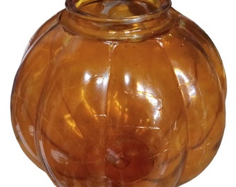 Amberglas Swag Lamp Globe voor MCM Hanglamp Vintage Collectible Art Glass