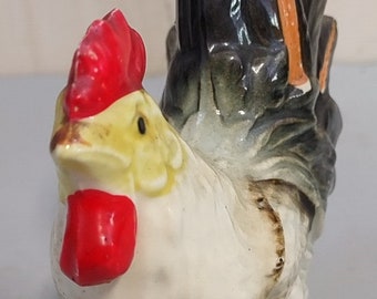 Vintage Antique Ceramic Rooster Figurine Japanese Made 8