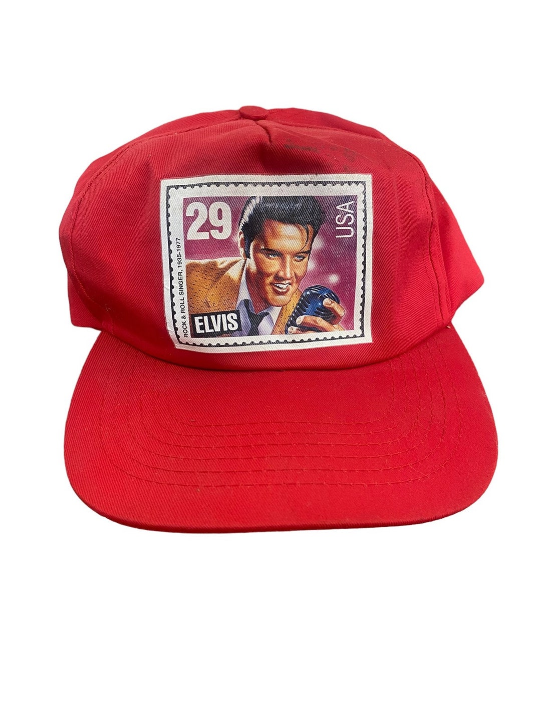 Elvis Presley Vintage Snapback Cap Red With Stamp Design - Etsy