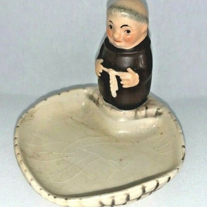 Vintage 1957 Western Germany Goebel Friar Tuck Monk Trinket Dish