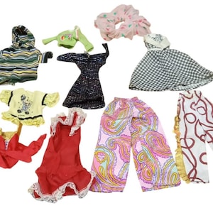 Barbie Doll Clothes Lot Set Of 10 Vintage Collectible Nostalgic Doll Clothing