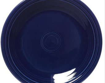 Fiesta - Cobalt Blue Salad Plate Ceramic Dish Homer Laughlin Dinner Kitchenware