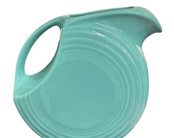 Fiesta - Homer Laughlin Turquoise Blue Large Disk Pitcher