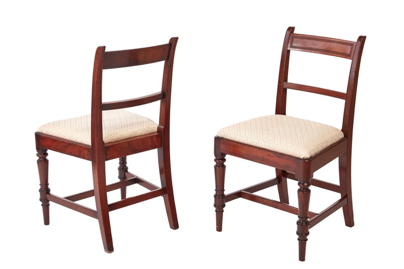 Quality Set Of 6 George III Mahogany Dining Chairs