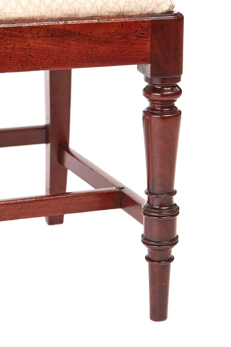Quality Set Of 6 George III Mahogany Dining Chairs