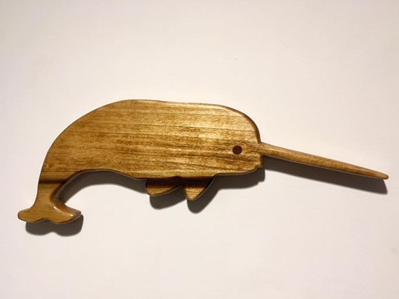 wooden narwhal