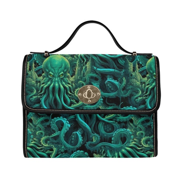 Cthulhu Victorian Horror Satchel Bag - HP Lovecraft Steampunk Bag (CTHULHUSATCH)