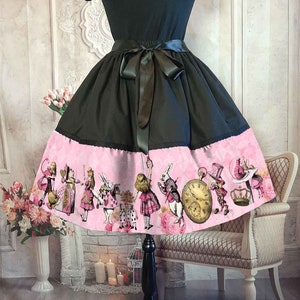 Alice in Wonderland Pink Tea Party Full Skirt - Mad Hatter Tea Party Costume