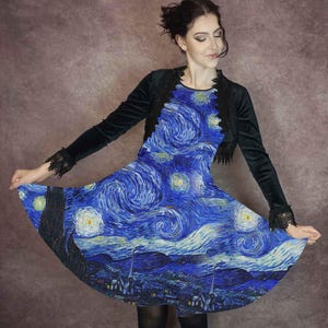 Van Gogh Starry Night Party Dress - Art Lover Dress