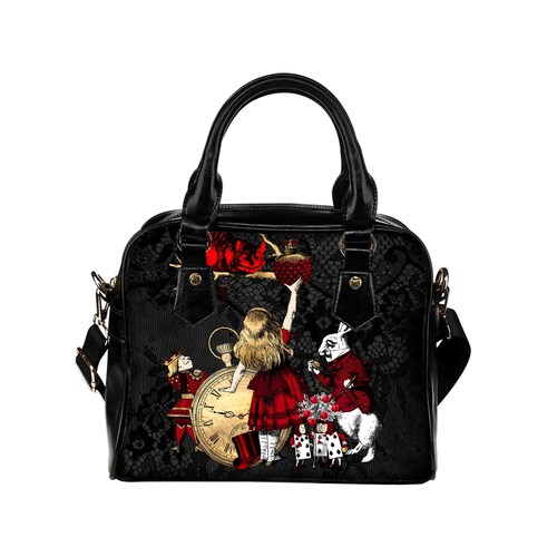 Alice in Wonderland Gothic Purple Handbag Vegan Leather | Etsy Australia