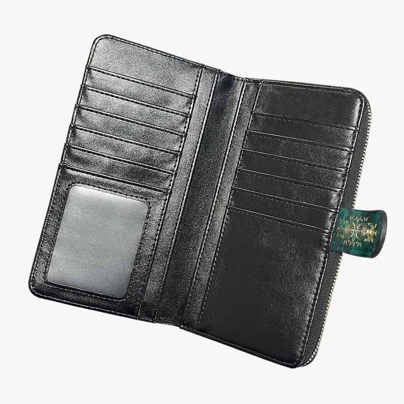 Cartera con cremallera verde de Alicia en el país de las maravillas - Monedero de la fiesta del té del Sombrerero Loco (JP[I]ALWG) imagen 3