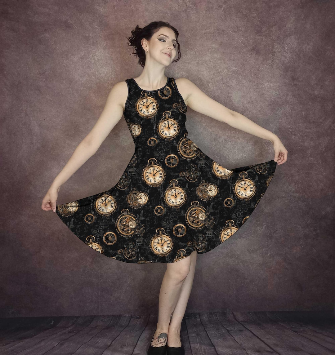 Clockwork Dress Steampunk Clockwork Dress - Fun for Cosplay - Large Size Range - Plus ...