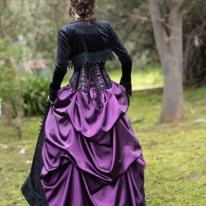 Amethyst Satin Victorian Ensemble Steampunk Wedding Gown - Etsy
