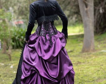 Amethyst Satin Victorian Ensemble - Steampunk Wedding Gown - Etsy