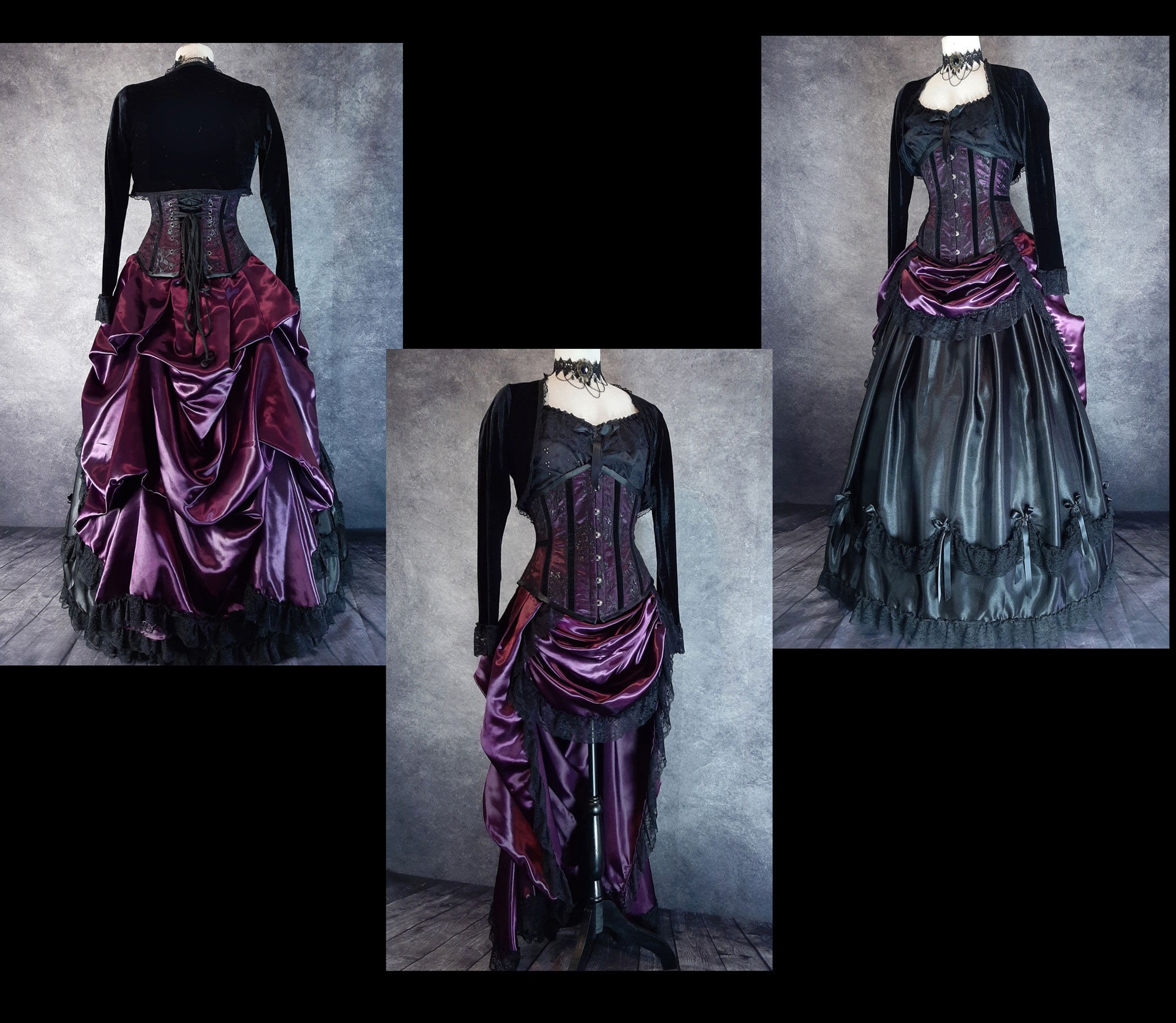 Amethyst Satin Victorian Ensemble 