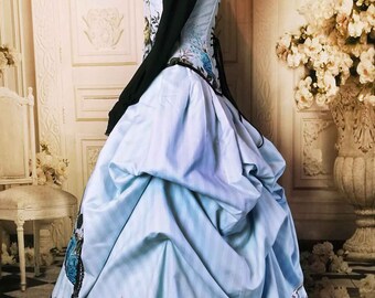 Alice in Wonderland Custom Blue Victorian Corset Gown - Custom Fitted Alice in Wonderland Wedding or Prom Dress - Etsy Alice in Wonderland Custom Blue Victorian Corset Gown - Custom Fitted Alice in Wonderland Wedding or Prom Dress - Etsy