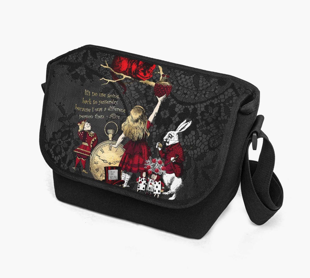 Alice in Wonderland Gothic Messenger Bag JPMESS1 Etsy
