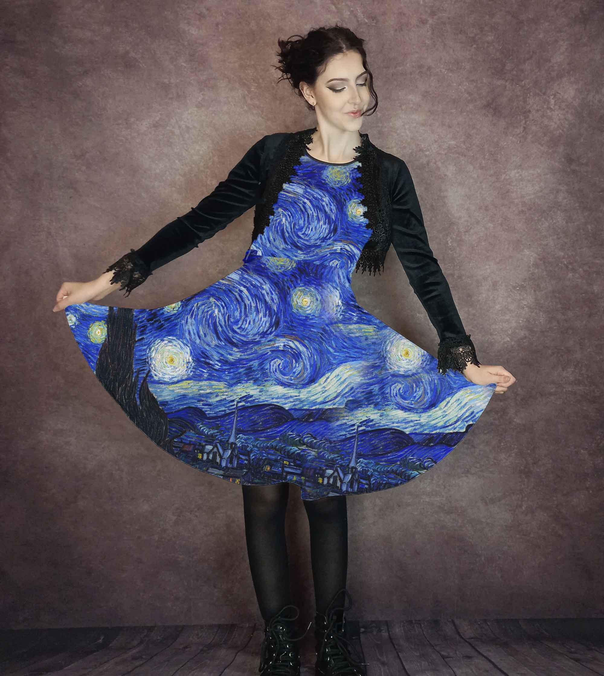 open lace back dress Navy Starry Night with Shawl High Site Prom Dresses, CP0691 US8 / Custom Color(Leaving A note)