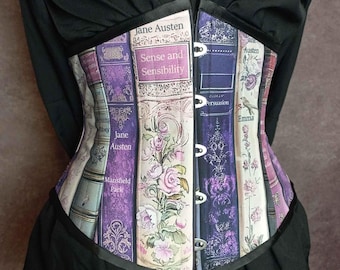 Jane Austen Novels Underbust Corset - Plus Size Friendly - Handmade in Australia