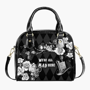 Mad Hatter Tea Party Purse - Alice in Wonderland Quote Bag (JPH1)