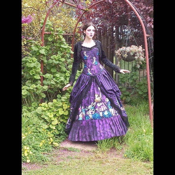 Alice in Wonderland Gothic Victorian Corset Gown Custom Fitted