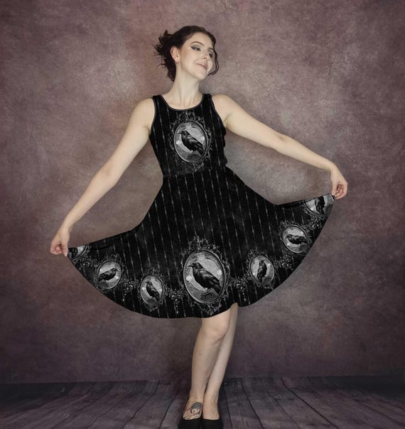Raven Gothic Dress - Nevermore Dress - Plus Size Friendly