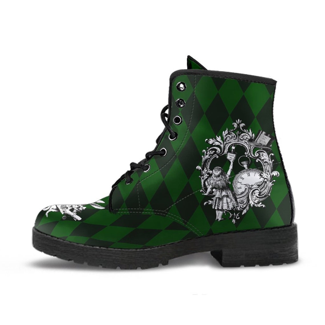 alice in wonderland combat boots