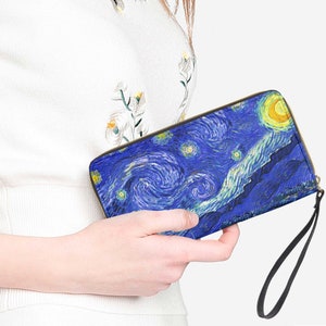 La Noche Estrellada de Van Gogh - Cartera con cremallera - Regalo para amantes del arte (CWVAN)