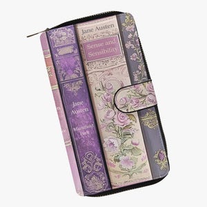 Jane Austen Novels - Geldbeutel mit Reißverschluss für Jane Austen Fan (JPIAUSTENW)