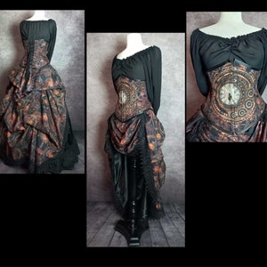 Steampunk Zahnräder Victorian Bustle Ensemble - Maßgeschneidertes Steampunk Cosplay