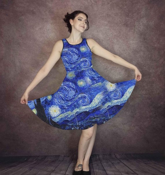 Van Gogh Starry Night Party Dress