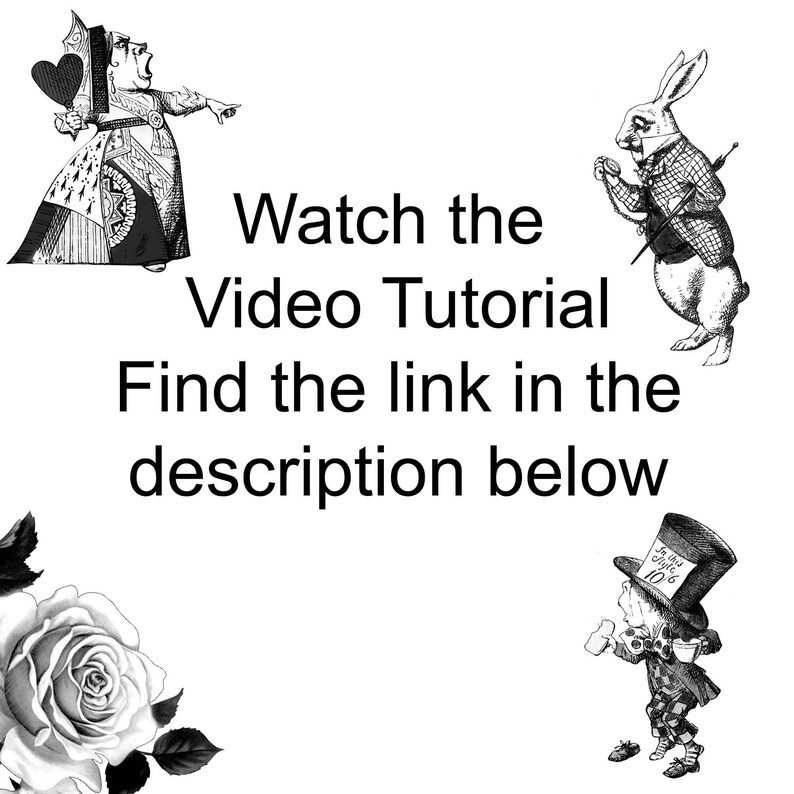 Steampunk Red Roses and Clocks Print at Home Top Hat DIY Etsy