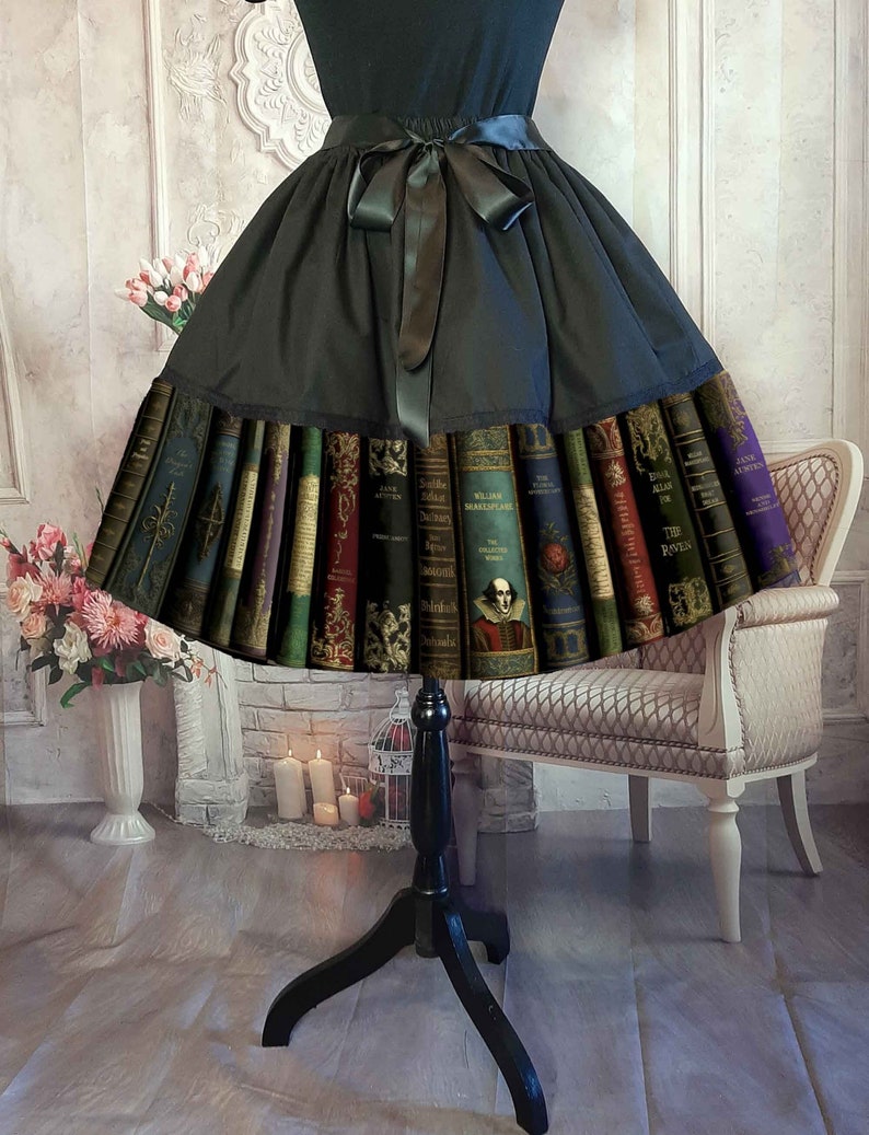 Library Books Full Skirt   50's Style Costume Skirt  image 1