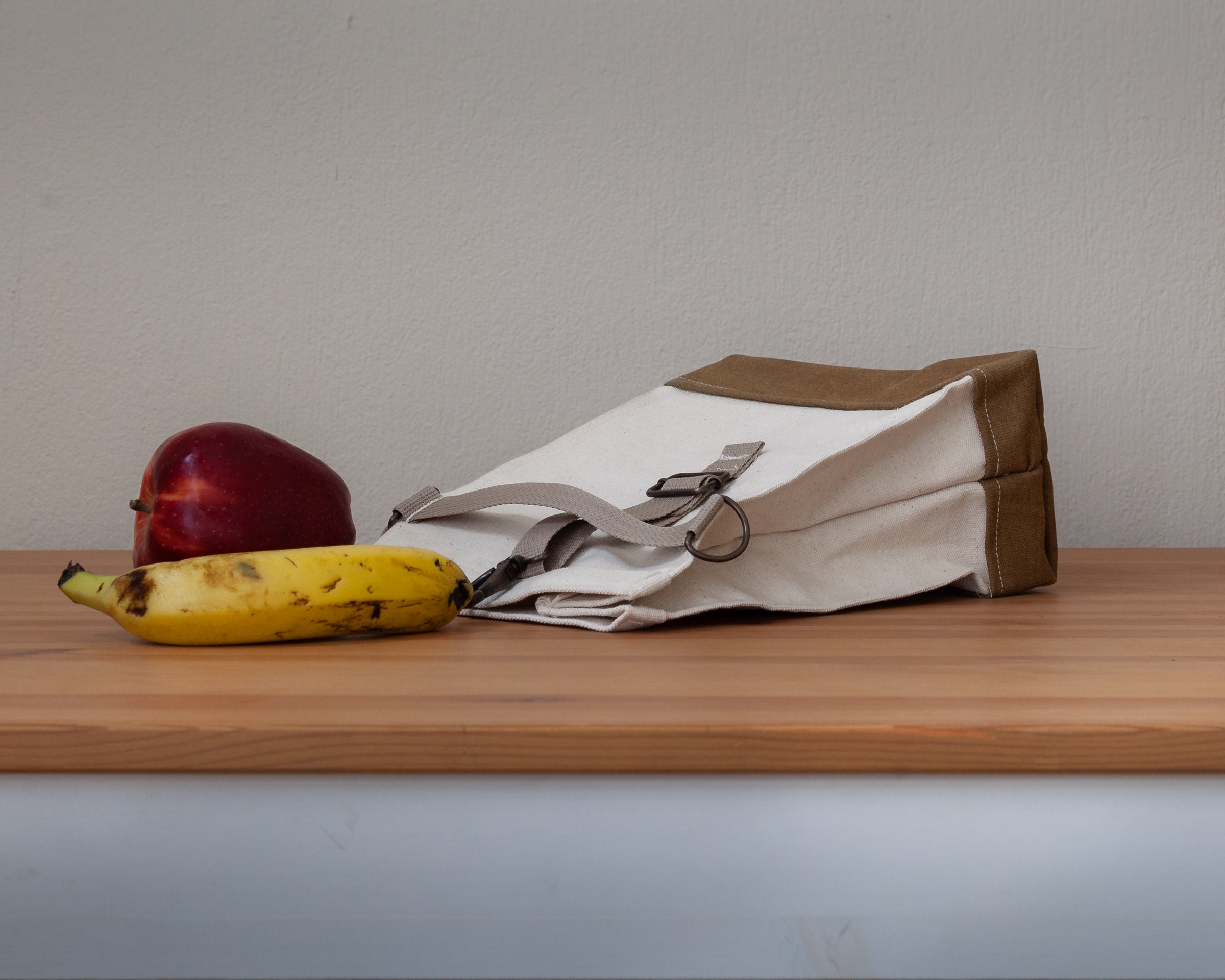 Lunch Bag With Shoulder Strap Thick Raw Fabric Lunch Bag Etsy